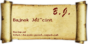Bajnok Jácint névjegykártya
